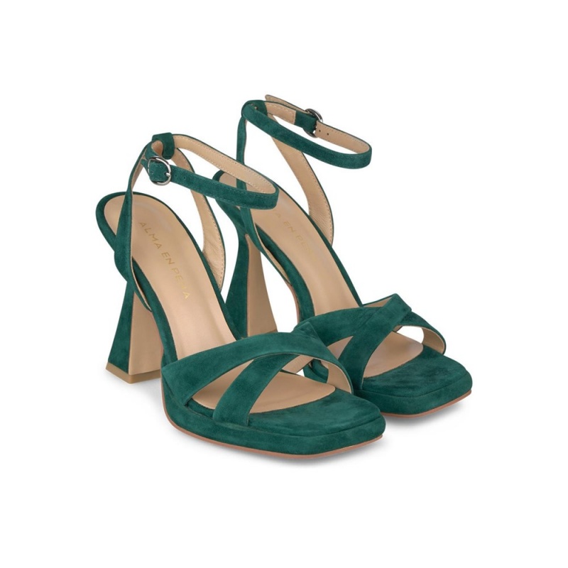 Sandales Alma En Pena Crossed Straps Bleu Femme | KCD-93921145